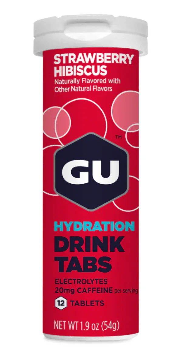 Gu Energy Gu Hydration Tabs Strawberry Hibiscus + Caffeine